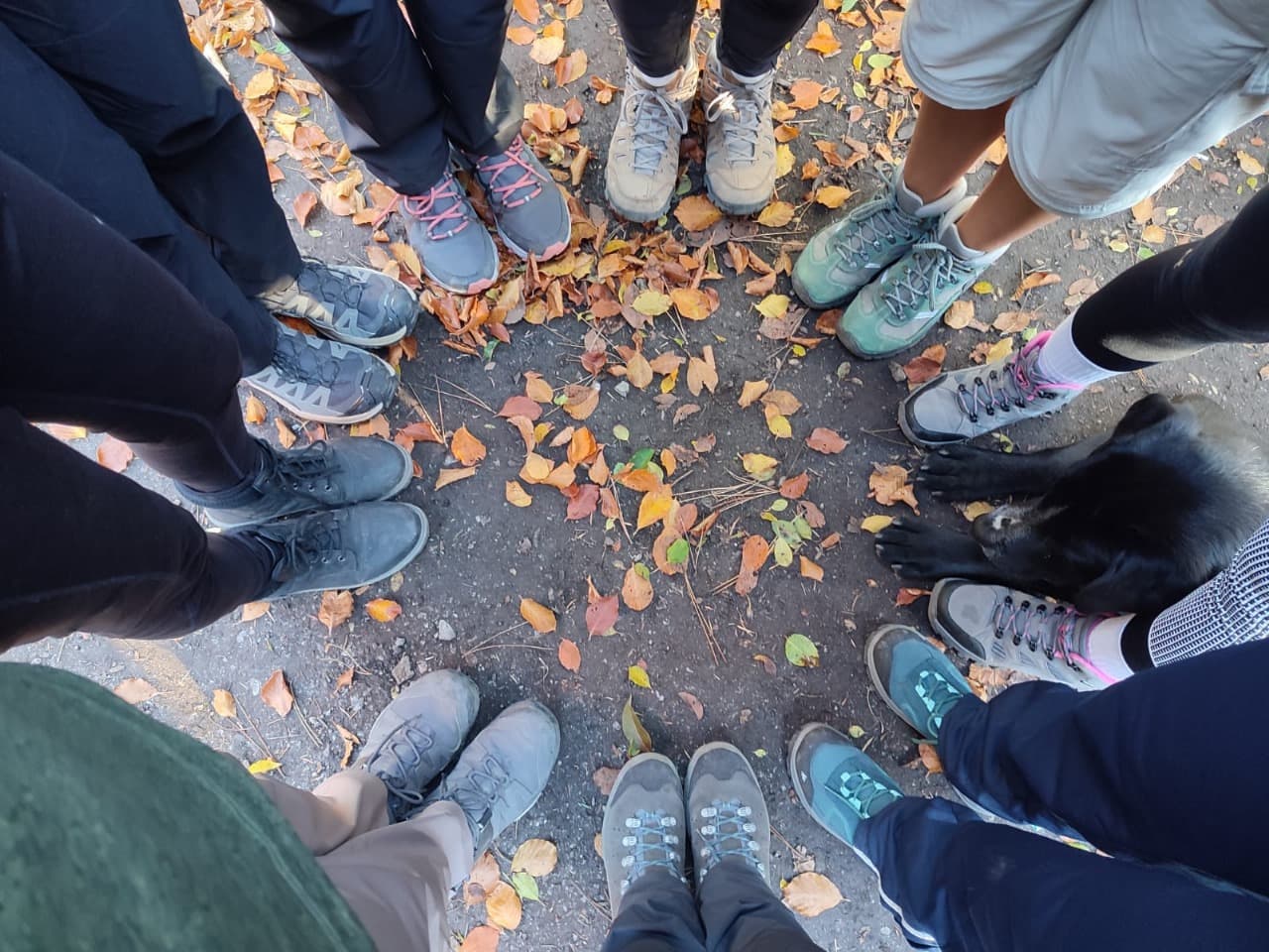 host Maria with dog Ruby on Mount Olympus