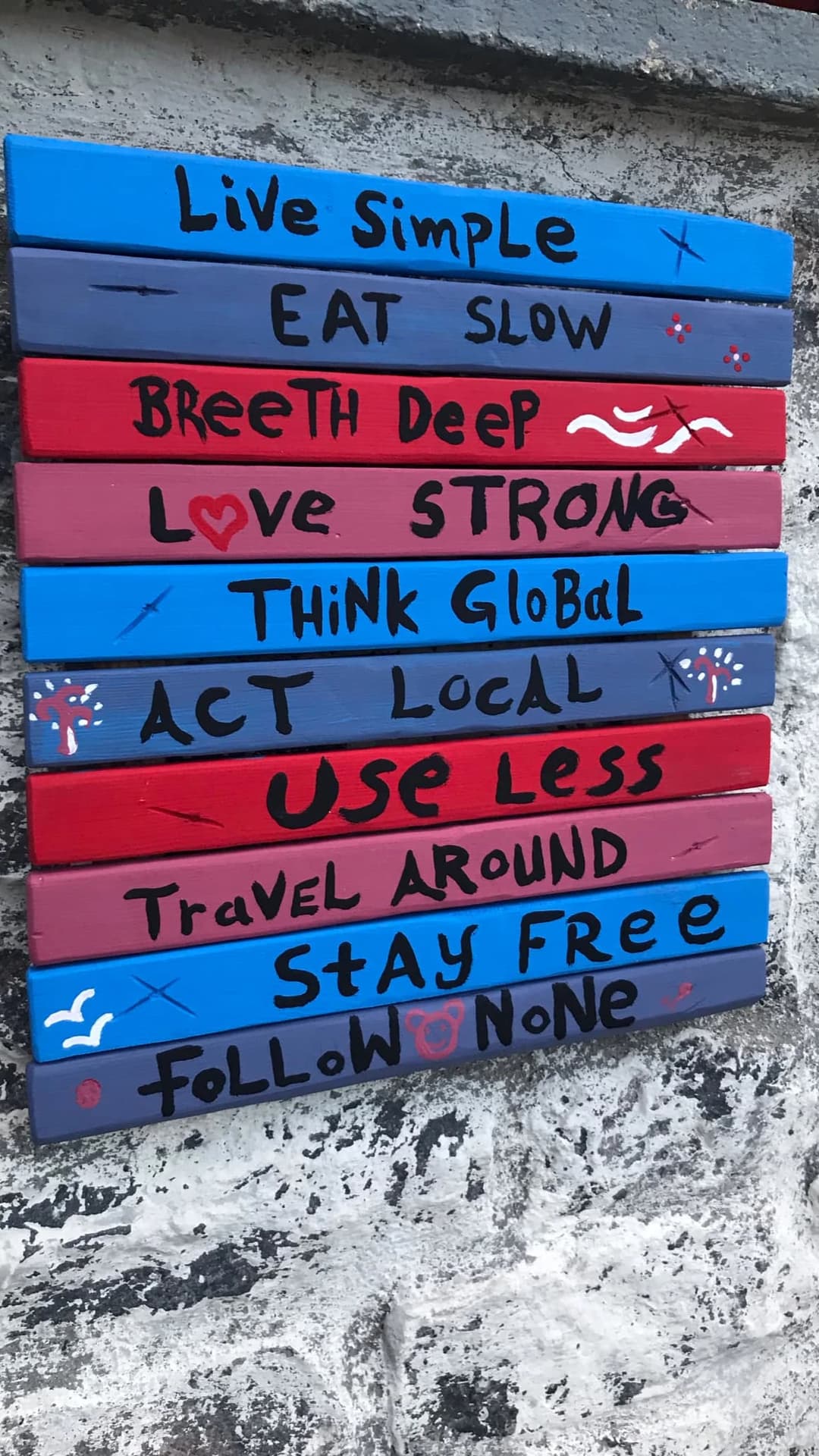 Interesting sign on the mountain