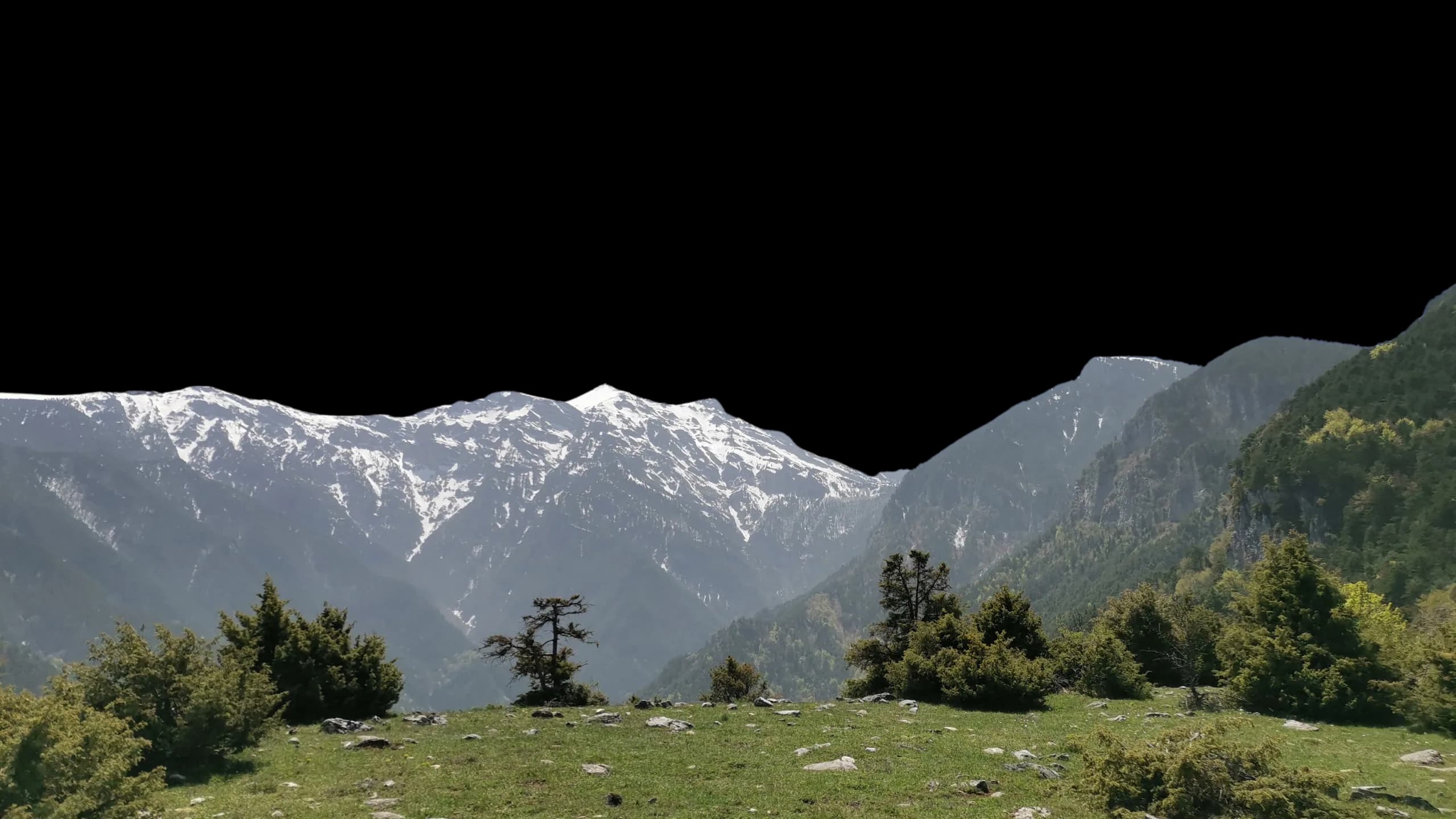transparent mountain background
